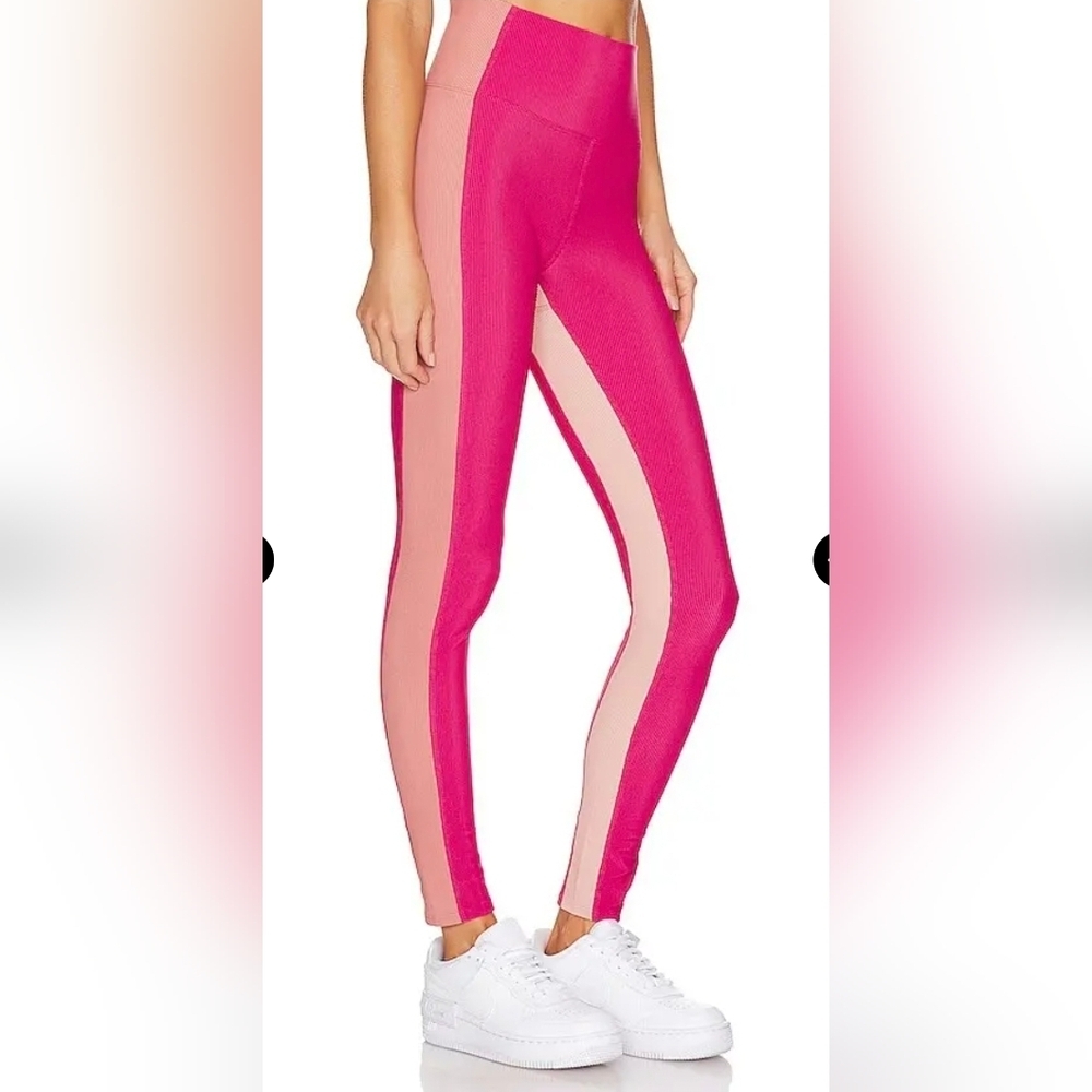 Beach riot Colorblock Women's Leggings inpink And Peach Size M - Picture 3 of 9